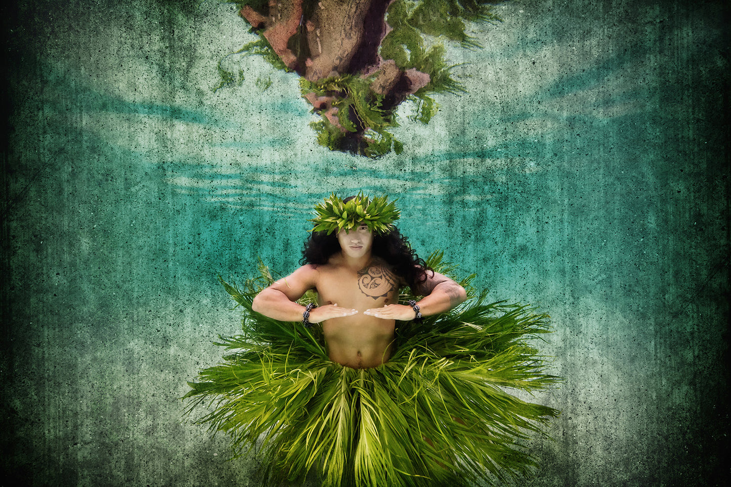 Fine Art Image of a Hawaiian Hula Dancer Underwater