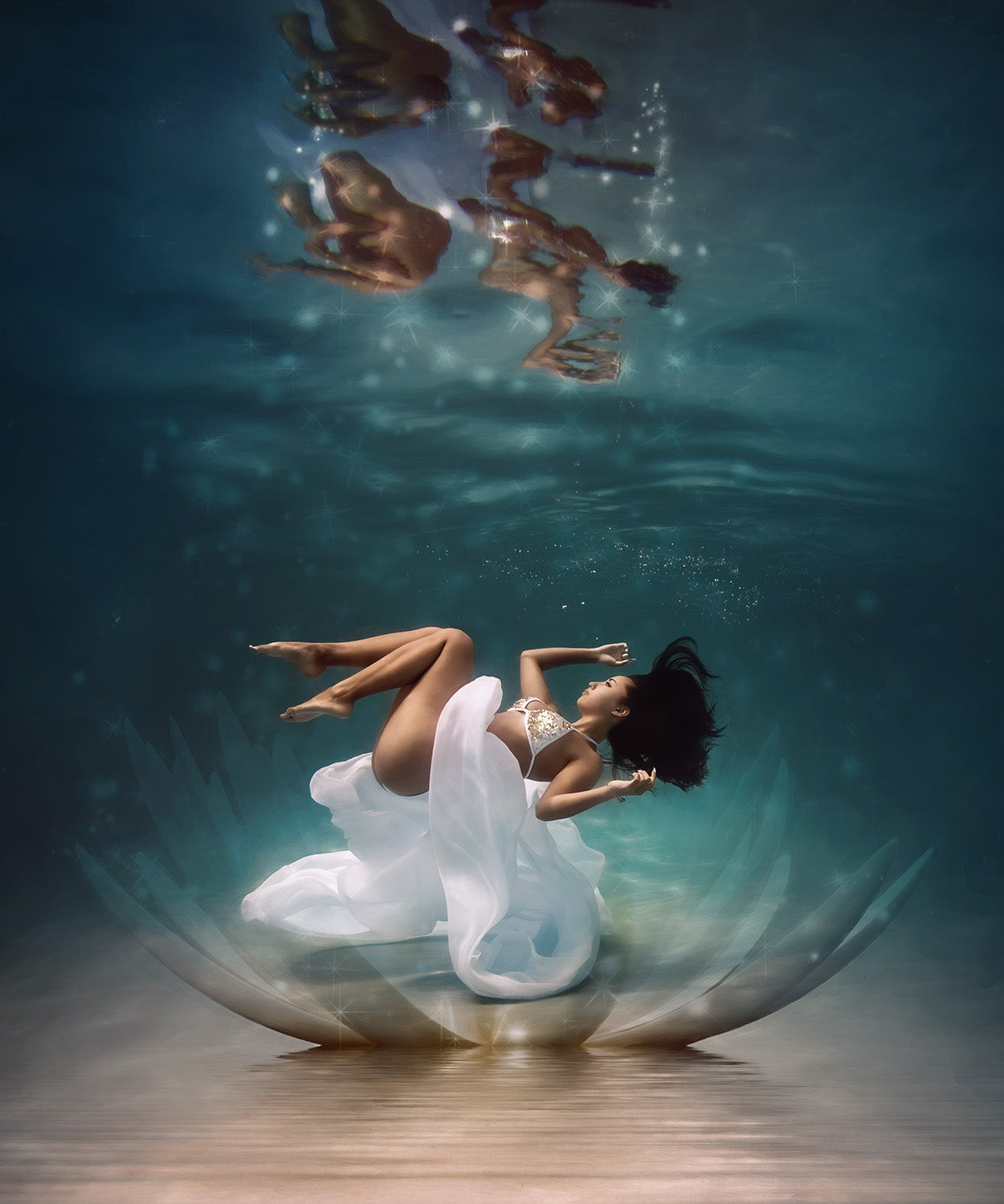 Fine Art Image of a Goddess Underwater