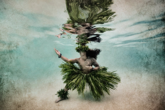 Fine Art Image of a Hawaiian Hula Dancer Underwater