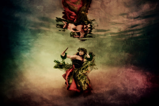 Fine Art Image of a Hawaiian Hula Dancer Underwater