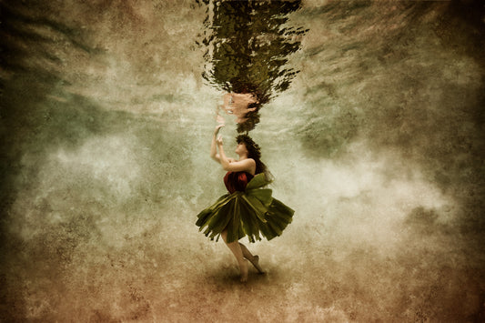 Fine Art Image of a Hawaiian Hula Dancer Underwater