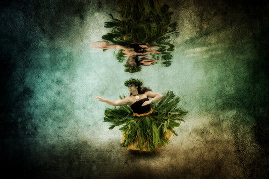 Fine Art Image of a Hawaiian Hula Dancer Underwater