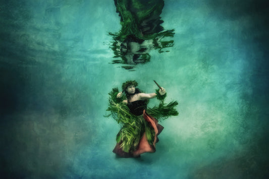 Fine Art Image of a Hawaiian Hula Dancer Underwater