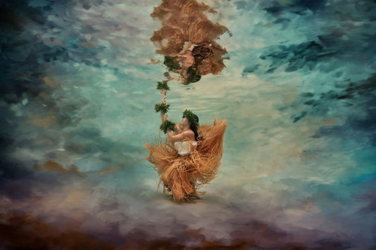 Fine Art Image of a Hawaiian Hula Dancer Underwater