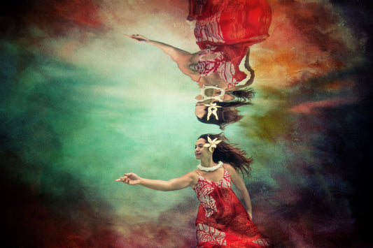 Fine Art Image of a Hawaiian Hula Dancer Underwater