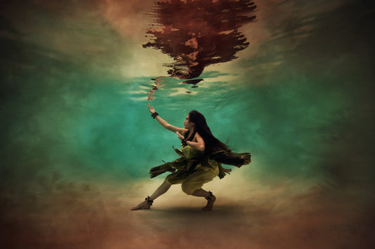 Fine Art Image of a Hawaiian Hula Dancer Underwater